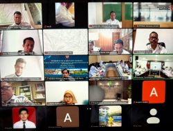 Rakor Via Zoom Meeting, Sekda Banyuasin Paparkan Kawasan Telang Miliki Potensi Perkembangan Ekonomi Transmigrasi