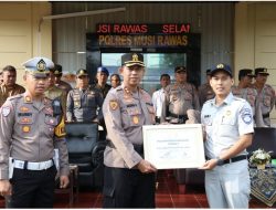 Satlantas Polres Mura Terima Dua Piagam Penghargaan Tingkat Nasional 