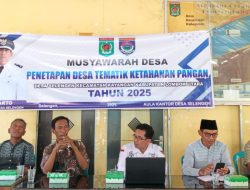 Sukseskan Rencana Program Ketahanan Pangan, Pemdes Selengen Tetapkan “Desa Pejagung”