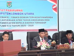 Fraksi-fraksi DPRD Sampaikan Pandangan Umum terkait RPJMD KLU 2025-2029, Ini Tanggapan Eksekutif