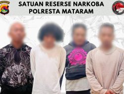 Bekuk Empat Pria Asal Narmada, Polisi Sita 4,27 Gram Sabu