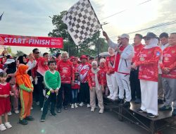 Meriahkan HUT ke-80 RI, Pemkab Banyuasin Helat Jalan Sehat dan Doorprize Menarik
