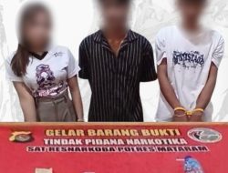 Grebek Kos-kosan di Lingsar,  Satresnarkoba Polresta Mataram Amankan 3 Terduga Penyalahgunaan Narkoba