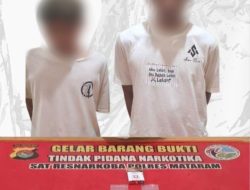 Ringkus Dua Terduga Pengedar Asal Loteng di Suranadi, Polresta Mataram Sita 7,32 Gram Sabu 