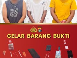 Polresta Mataram Ringkus Tiga Terduga Pelaku Narkoba di Dua Lokasi Berbeda, Sabu 3,13 gram Dimanakan