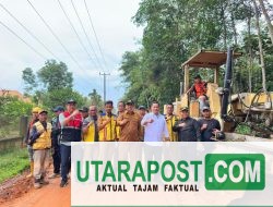 Pastikan Peningkatan Jalan Lancar, Bupati Banyuasin Tinjau Jalan Rambutan Mendal Mendil