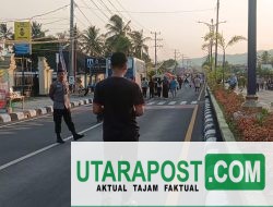 Wujud Dukungan terhadap Masyarakat Sehat dan Sadar Lingkungan, Polres Lombok Utara Amankan Kegiatan Car Free Day di Tanjung