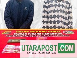 Tangkap Dua Pengedar Sabu Asal Lombok Tengah,  Polresta Mataram Sita Barang Bukti 8,82 Gram Shabu 