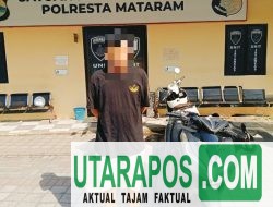 Curi Motor di Pasar Bertais, Pria Asal Cakranegara Diringkus Tim Resmob Polresta Mataram