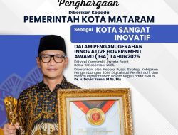 Klaster Kota Sangat Inovatif, Mataram kembali Raih IGA Award 2025