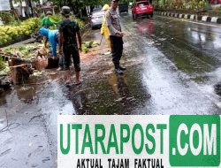 Polsek Mataram dan BPBD Kota Mataram Gerak Cepat Tangani Pohon Tumbang di Jalan Sriwijaya