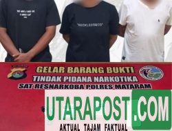 Ungkap Kasus Narkoba di Mataram, Ringkus Tiga Terduga Polisi Sita Sabu 1,44 gram dan 6,5 butir 