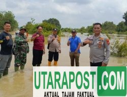 Camat Mesuji Raya Tinjau Titik Lokasi Banjir di Desa Dabuk Makmur