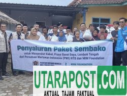 Tanggap Bencana, PWI NTB Gandeng MIM Foundation Bantu 337 Warga Terdampak Banjir di Lombok Tengah
