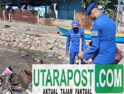 Peduli Lingkungan Pesisir, Polairud Polda NTB Bersama TNI AL dan Instansi Terkait Bersihkan Pantai Pelabuhan Sape