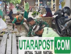 Pembinaan Teritorial, TNI Hadir Jaga Kebersihan Ruang Publik di Muba