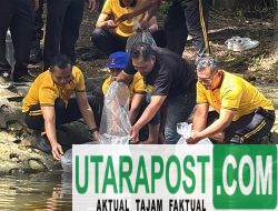 Dukung Ketahanan Pangan, Ditpolairud Polda NTB Tabur Benih Ikan di Kolam Loang Baloq