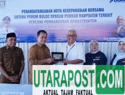 Konsisten Perkuat Ketahanan Pangan, Bupati Banyuasin Teken MoU dengan Bulog Kenten Palembang