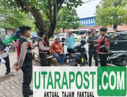 Sat Samapta Polresta Mataram Perkuat Keamanan Kawasan Pertokoan dan Pasar Bertais
