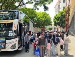 Mudik Gratis, Mahasiswa Muba di Perantauan Pulang Kampung Aman dan Nyaman