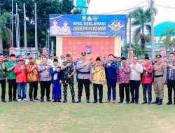 Cegah Potensi Gangguan Kamtibmas, Polres Mura bersama Forkopimda dan Instansi Terkait Gelar Apel Deklarasi Jaga Musi Rawas 