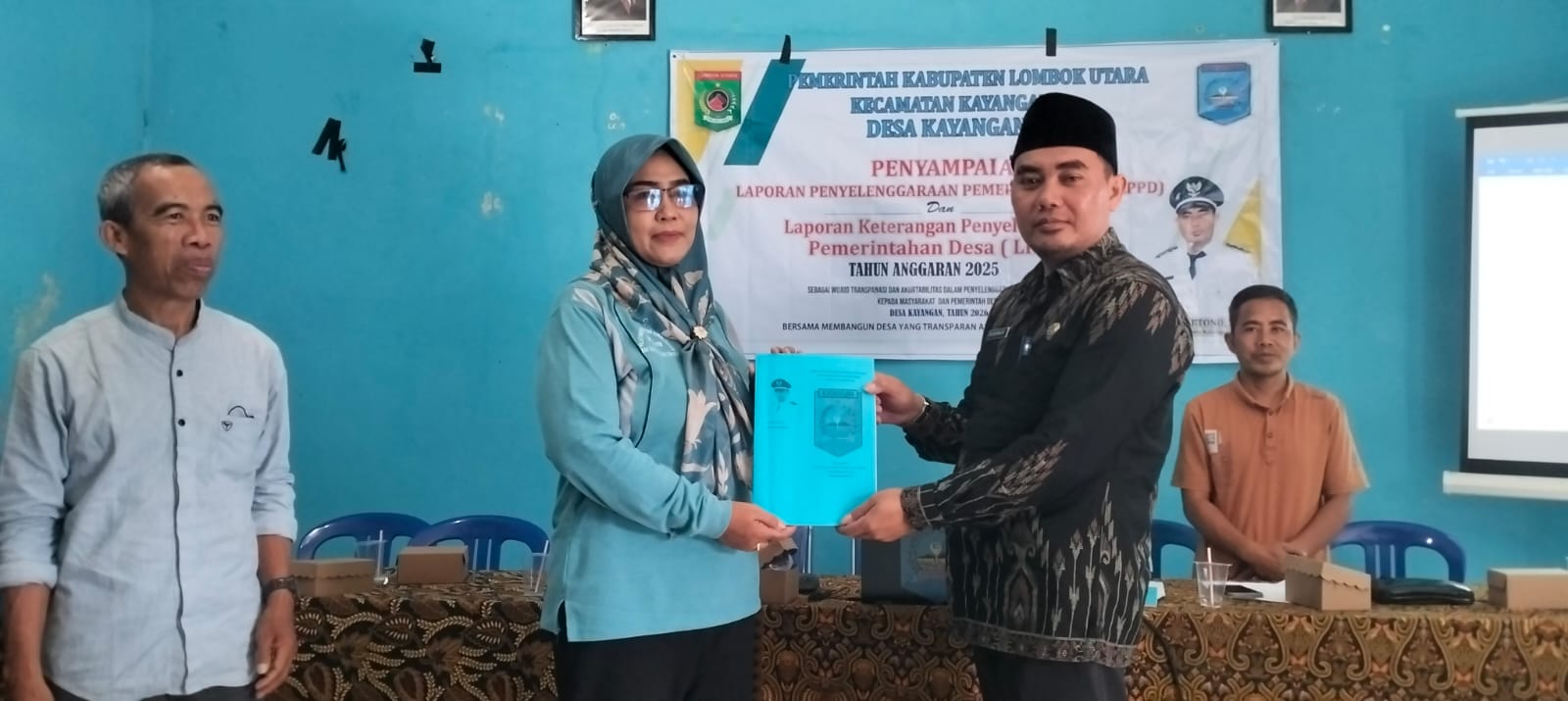 Pemdes Kayangan Sampaikan LKPPD dan LPPD, Libatkan Camat hingga Masyarakat