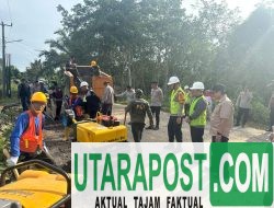 Dukung Gerakan Indonesia ASRI, Pemkab Muba Bersama Polres Tambal Jalan dan Bersihkan Lingkungan