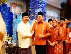 Pererat Sinergi, Bupati Toha Didampingi Wabup dan Forkopimda Muba Halal Bihalal dengan Gubernur dan Wagub Sumsel