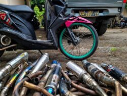 Tindak Tegas, Polsek Bayan Amankan Belasan Knalpot Brong di Pelabuhan Carik
