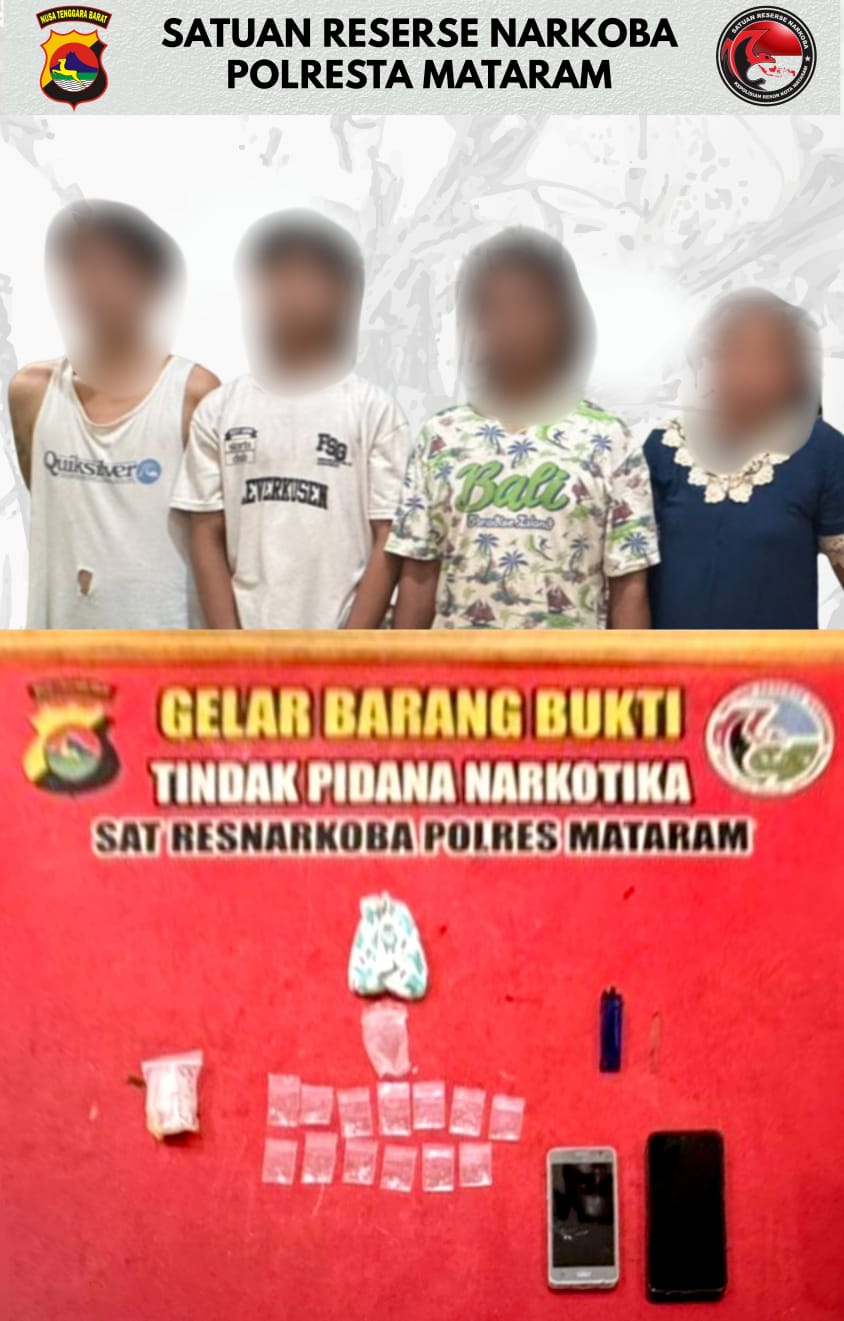 Ungkap Kasus Narkoba di Mandalika, Polisi Amankan Seorang Perempuan dan Tiga Pria 
