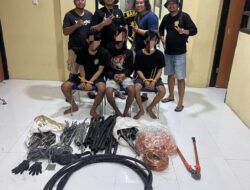 Polisi Amankan Tiga Terduga Pelaku dan Barang Bukti Kabel PLN Hasil Curian 