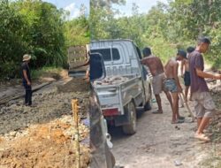 Kolaborasi CSR dan Gotong Royong Warga, Jalan Antar Desa di Muba Diperbaiki