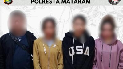 Gerebek Tiga Lokasi, Satresnarkoba Polresta Mataram Ringkus Empat Terduga Narkoba 