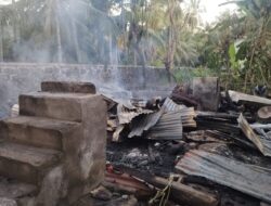Polsek Bayan Olah TKP Kebakaran Dua Rumah di Sukadana, Kerugian Capai 150 Juta