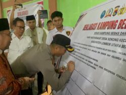 Gempur Narkoba Dari Desa, Polres Lombok Utara Deklarasikan Sokong Kampung Bebas Narkoba