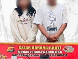 Ciduk Terduga Pasangan Pengedar di Kamar Kos, Satresnarkoba Polresta Mataram Sita 45,04 Gram Sabu