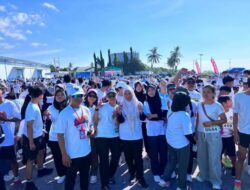 Semarak, Bupati dan Wabup Lombok Utara Lepas Ribuan Peserta Bayan Color Fun Run 2026