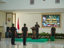 Danrem 162/Wira Bhakti Pimpin Tradisi Laporan Korps dan Sertijab Dandim 1615/Lombok Timur