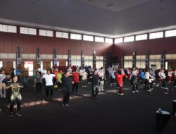 Dorong ASN Banyuasin Bugar, Bupati Askolani Ikuti Senam Power Fit