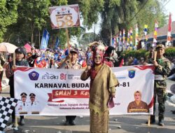 Meriah! Pawai Karnaval Budaya SMAN 3 Kayuagung Penuh Aksi dan Kejutan Pada HUT Ke-81 RI