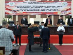 Momen Pelantikan PAW DPRD, Bupati Askolani Pesankan Amanah Rakyat Hingga Progres Tol Banyuasin.