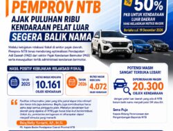 Kejar Potensi Pajak, Pemprov NTB Ajak Puluhan Ribu Kendaraan Pelat Luar Segera Balik Nama