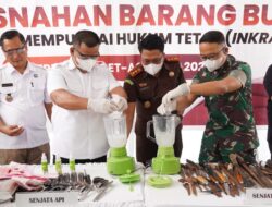 Perkara Inkracht, Kejari OKI Musnahkan Narkotika hingga Senjata Api 