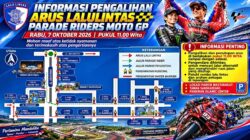 Pawai Rider MotoGP 7 Oktober, Polresta Mataram Siapkan Pengalihan Arus dan Lokasi Parkir