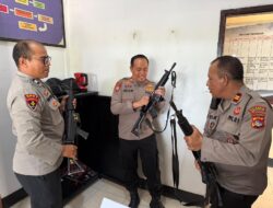 Pastikan Kesiapan Personel dan Senpi Dinas, Kasat Samapta Polresta Mataram Inspeksi Mapolsek Gunungsari