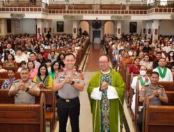 Minggu Kasih di Gereja Santa Maria Mataram, Wakapolda NTB Ajak Keluarga dan Tokoh Agama Pelihara Kamtibmas